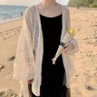 Pointelle Lace Cardigan Almond - One Size
