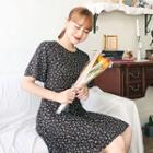 Tie-waist A-line Floral Dress