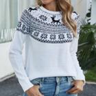 Long Sleeve Patterned Knitted Top
