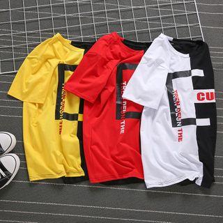 Short-sleeve Two Tone T-shirt