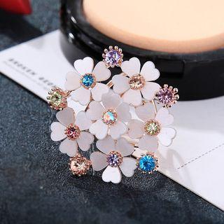 Embellished Flower Scarf Ring