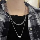 Set Of 2: Stainless Steel Pendant Necklace + Chunky Necklace 2 Piece - Necklace - One Size