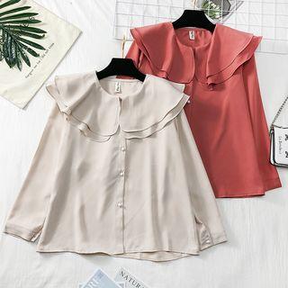 Layer-collar Loose-fit Shirt
