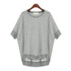 Dolman-sleeve Dip-back T-shirt