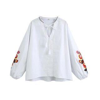 Floral Embroidery Tunic