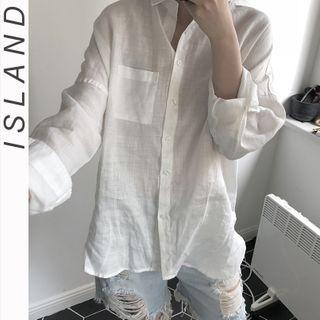Linen Shirt White - One Size