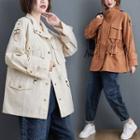 Tie Waist Button-up Jacket