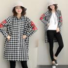 Embroidered Check Long Shirt