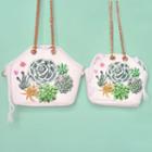 Floral Print Chain Strap Bucket Bag
