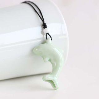 Ceramic Dolphin Pendant Necklace