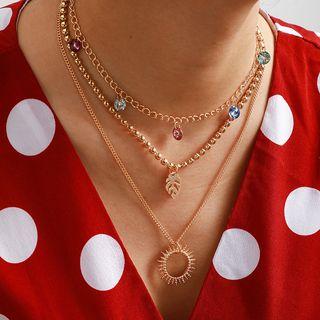 Layered Necklace 8874 - Gold - One Size