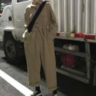 Straight-cut Cargo Jumpsuit