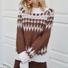 Long-sleeve Patterned Knitted Top