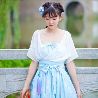 Ancient China Plain Spaghetti Strap Dress