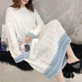 Midi Cable-knit Sweater Dress