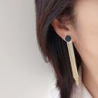 Fringed Ear Stud 1 Pair - Clip On Earring - Gold - One Size