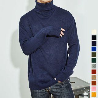 Couple Turtle-neck Knit Top In 12 Colors
