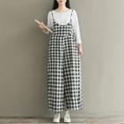 Gingham Wide Leg Dungaree