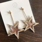 Rhinestone Alloy Star Dangle Earring As Shown In Figure - One Size