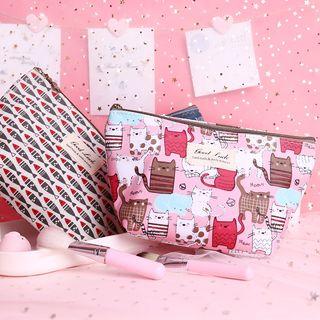 Cat / Fish / Elephant Patterned Zip Pouch