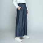 Fringe Wide-leg Pants Dark Blue - One Size