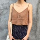 Crochet Cropped Camisole Top