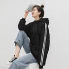 Striped Oversize Hoodie Black - One Size