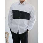 Contrast-panel Loose-fit Shirt
