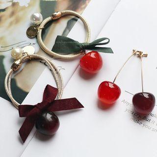 Cherry Bow Hair Tie / Brooch