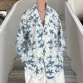Leaf Print Blazer