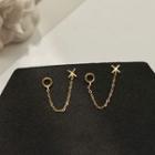 Crisscross Chained Earring