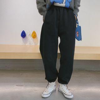 Fleece-lined Sports Gathered Cuff Pants