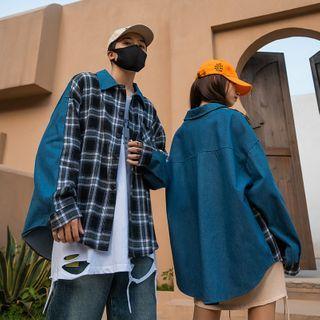 Unisex Patchwork Loose Shirt