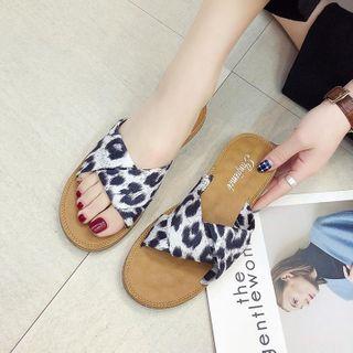 Leopard Twisted Slippers