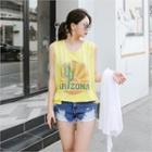 U-neck Printed Tank Top