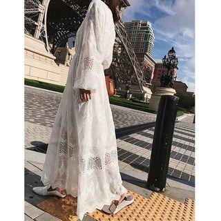 Long-sleeve Lace Maxi Sundress
