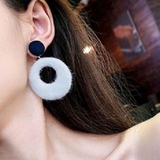Furry Hoop Earring