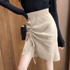 Ruched-side Knit Pencil Skirt