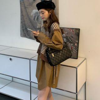 Striped Vest / Long-sleeve Dress