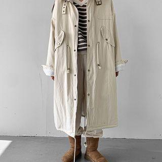 Fleece-lined Long Safari Coat