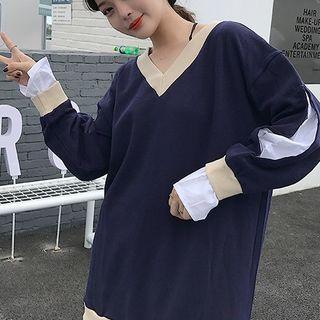 V-neck Long Pullover