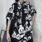 Panda Print Short-sleeve Shirt