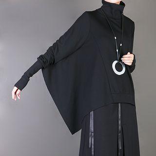 High Collar Batwing Sweatshirt