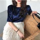 Glittered Loose-fit Short-sleeve T-shirt