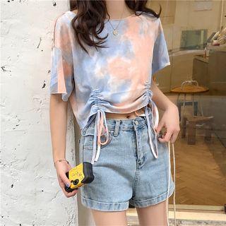 Tie-dye Short-sleeve Cropped T-shirt