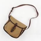 Buckled Canvas Shoulder Bag