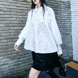 Frill Trim Bow Shirt