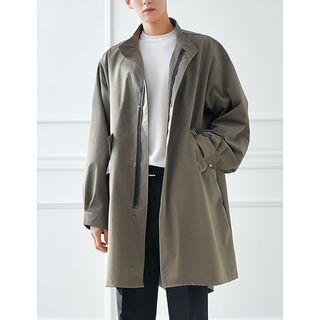 Stand-collar Oversized Military Jacket