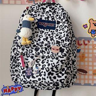 Leopard Print Lightweight Backpack
