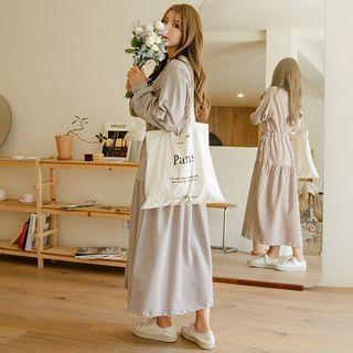 Plus Size Tie-side Long T-shirt Dress